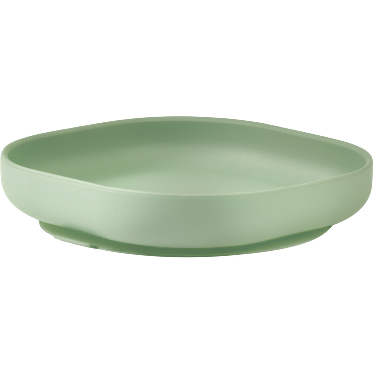 Assiette à ventouse en silicone Vert sauge (Béaba) - Couverture