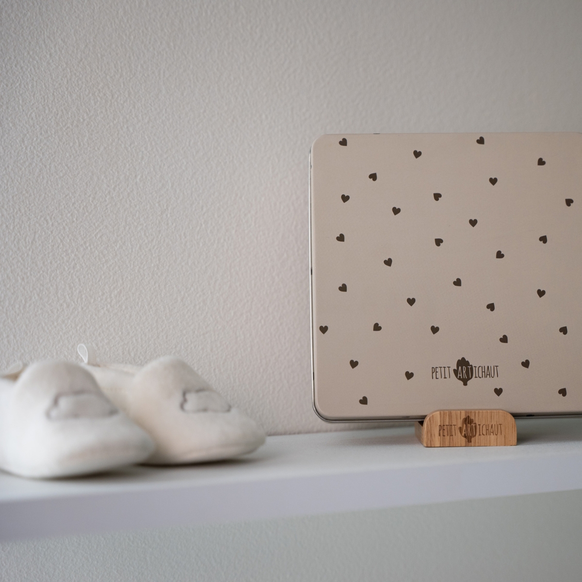 Boîte à empreintes Baby Box Carrée Jolis Cœurs (Petit Artichaut) - Image 2