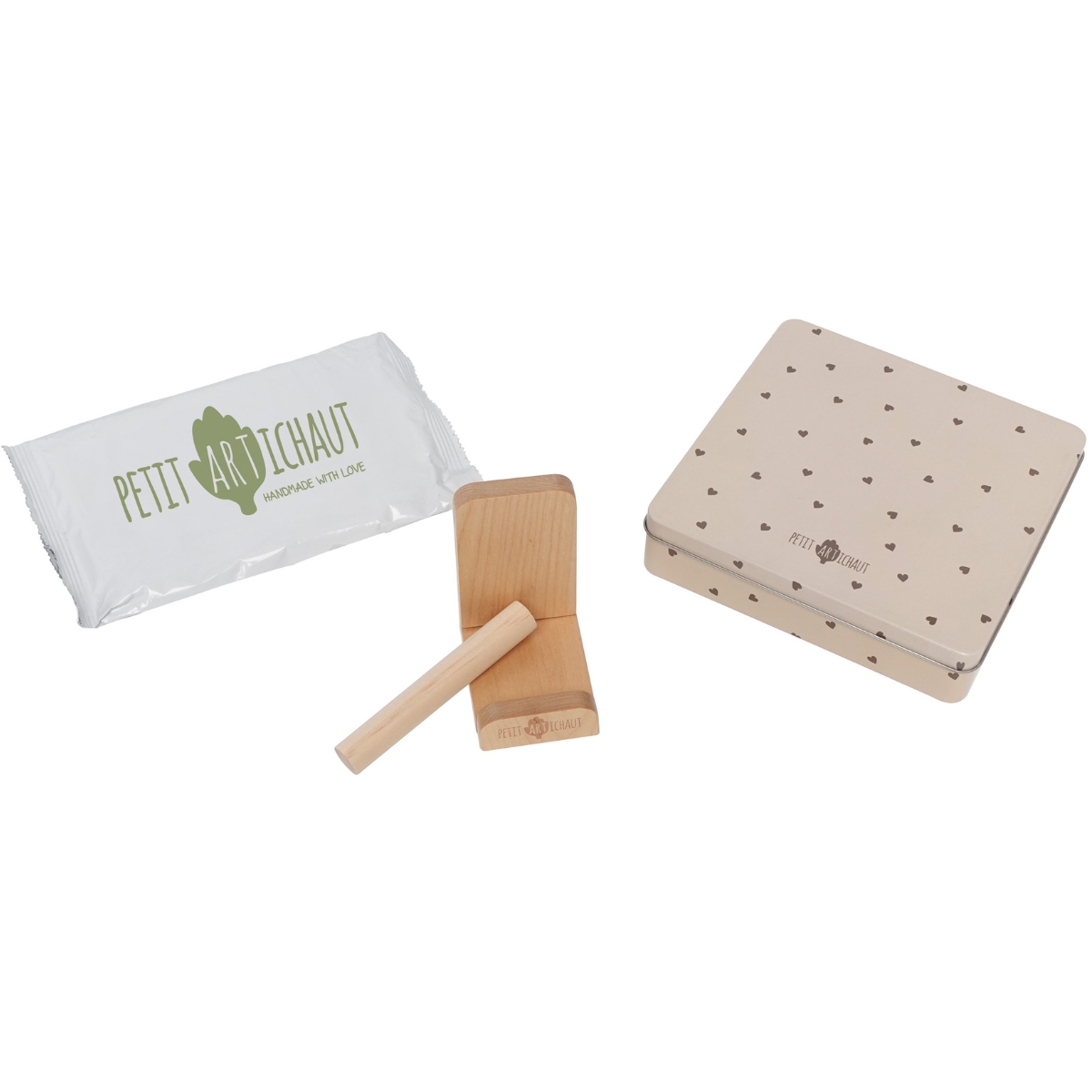 Boîte à empreintes Baby Box Carrée Jolis Cœurs (Petit Artichaut) - Image 4