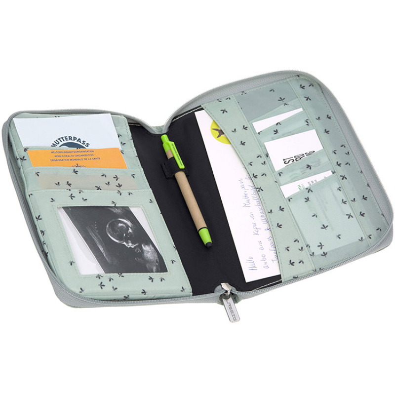 Protège carnet de santé Casual menthe florale (Lassig) - Image 1