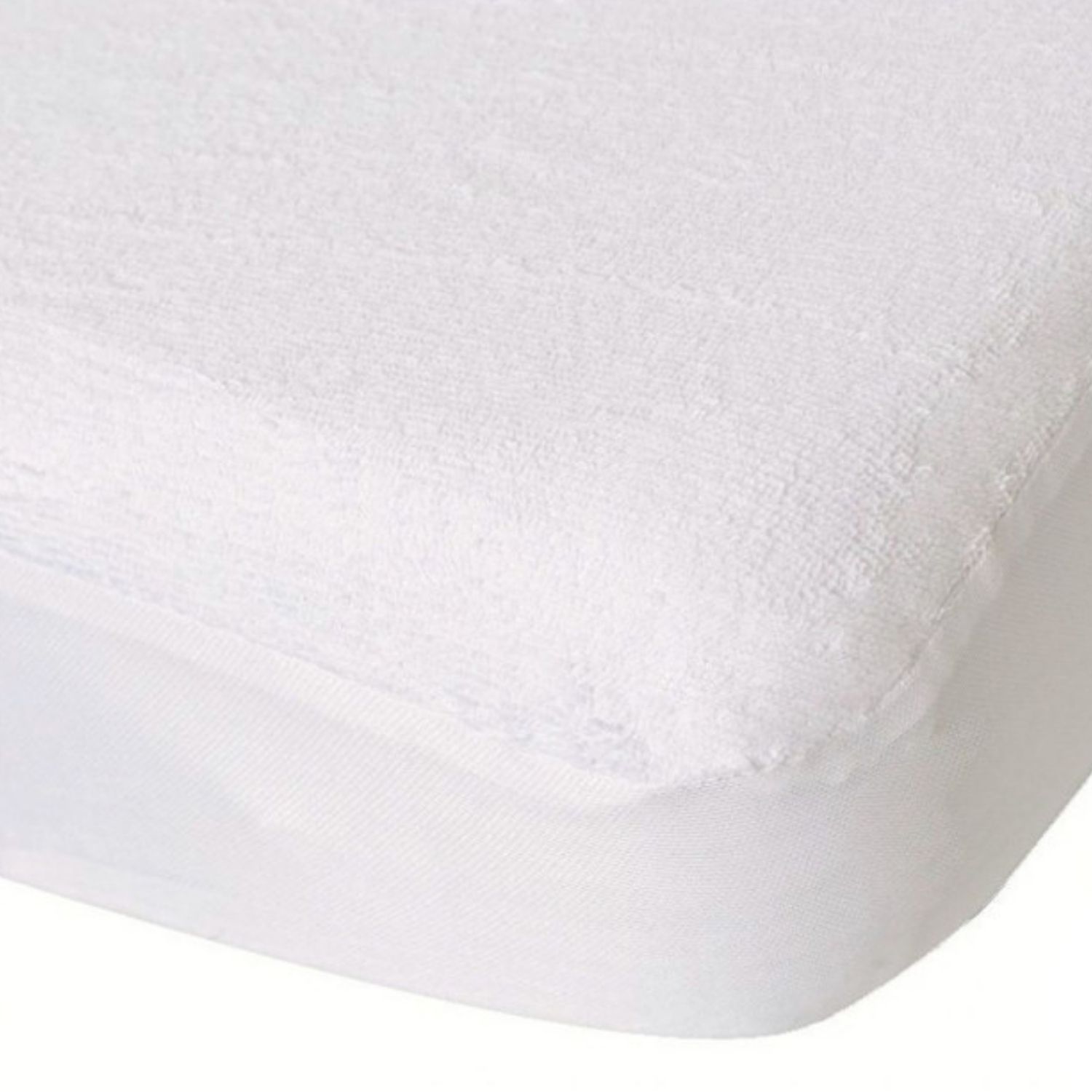 Lot alèse et drap housse blanc (60 x 120 cm) (Domiva) - Image 1