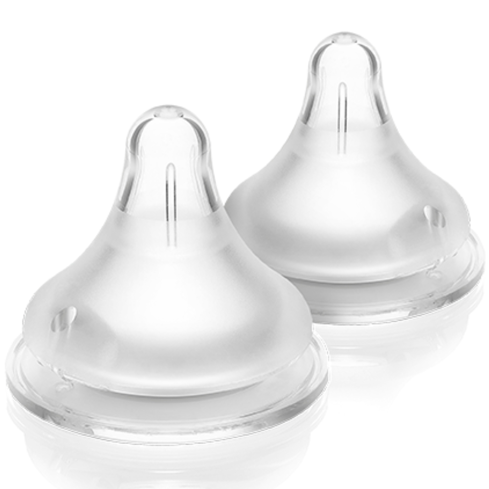 Lot de 2 tétines Natural Wave® spécial allaitement débit très lent (Lansinoh) - Image 2