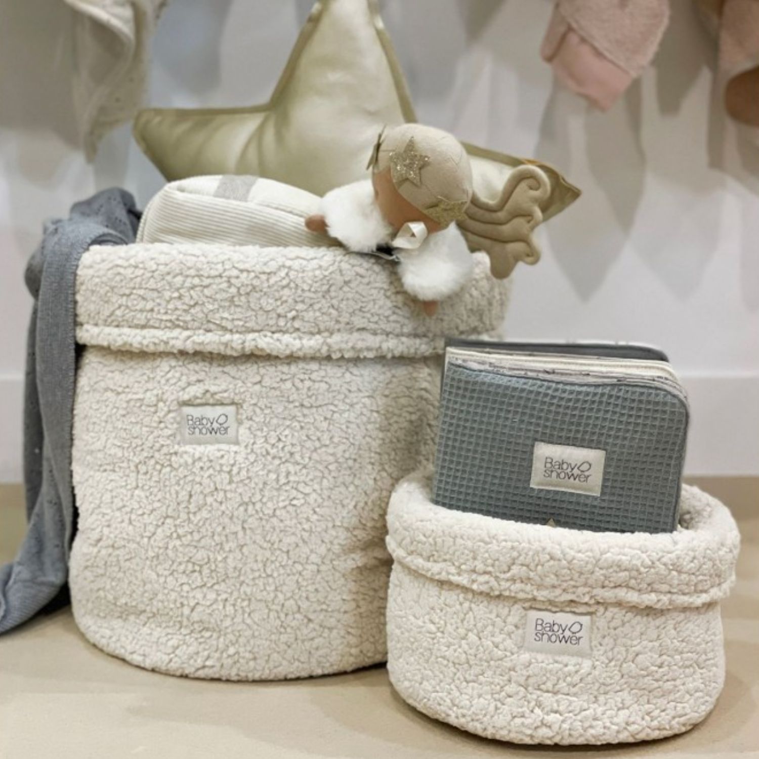 Babyshower - Panier de toilette Mouton (18 cm)