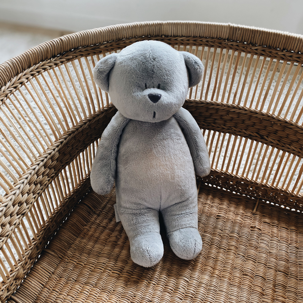 Peluche veilleuse Ours douceur gris (Moonie) - Image 2