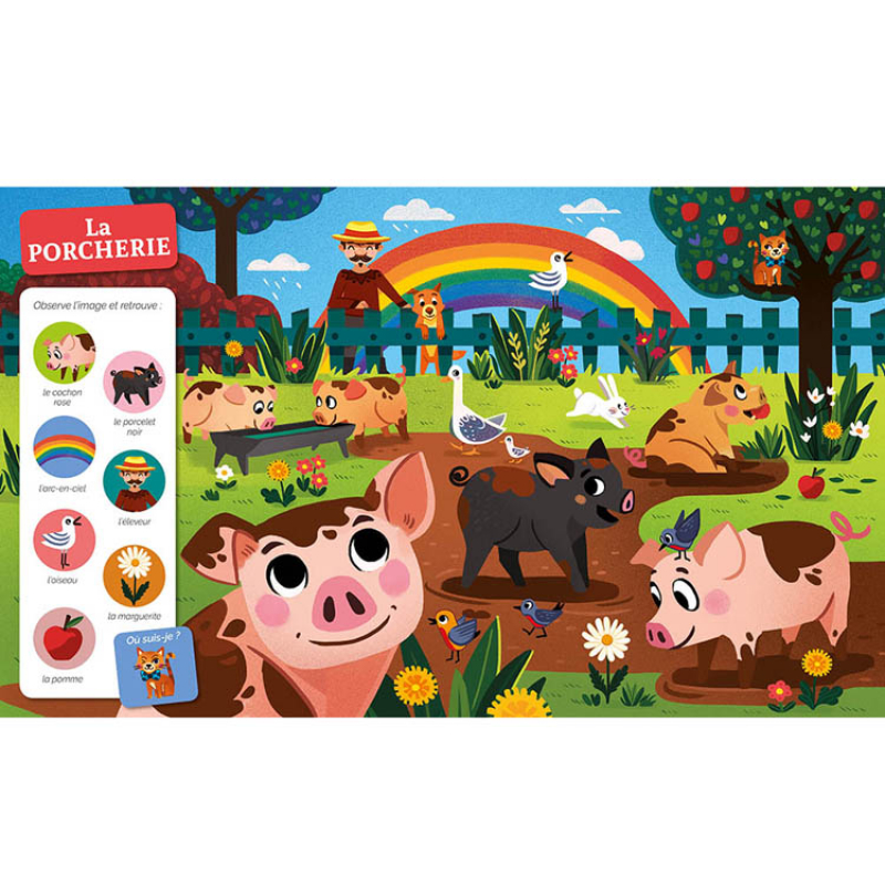 Livre Cherche et trouve des tout-petits - A la ferme (Auzou Editions) - Image 1
