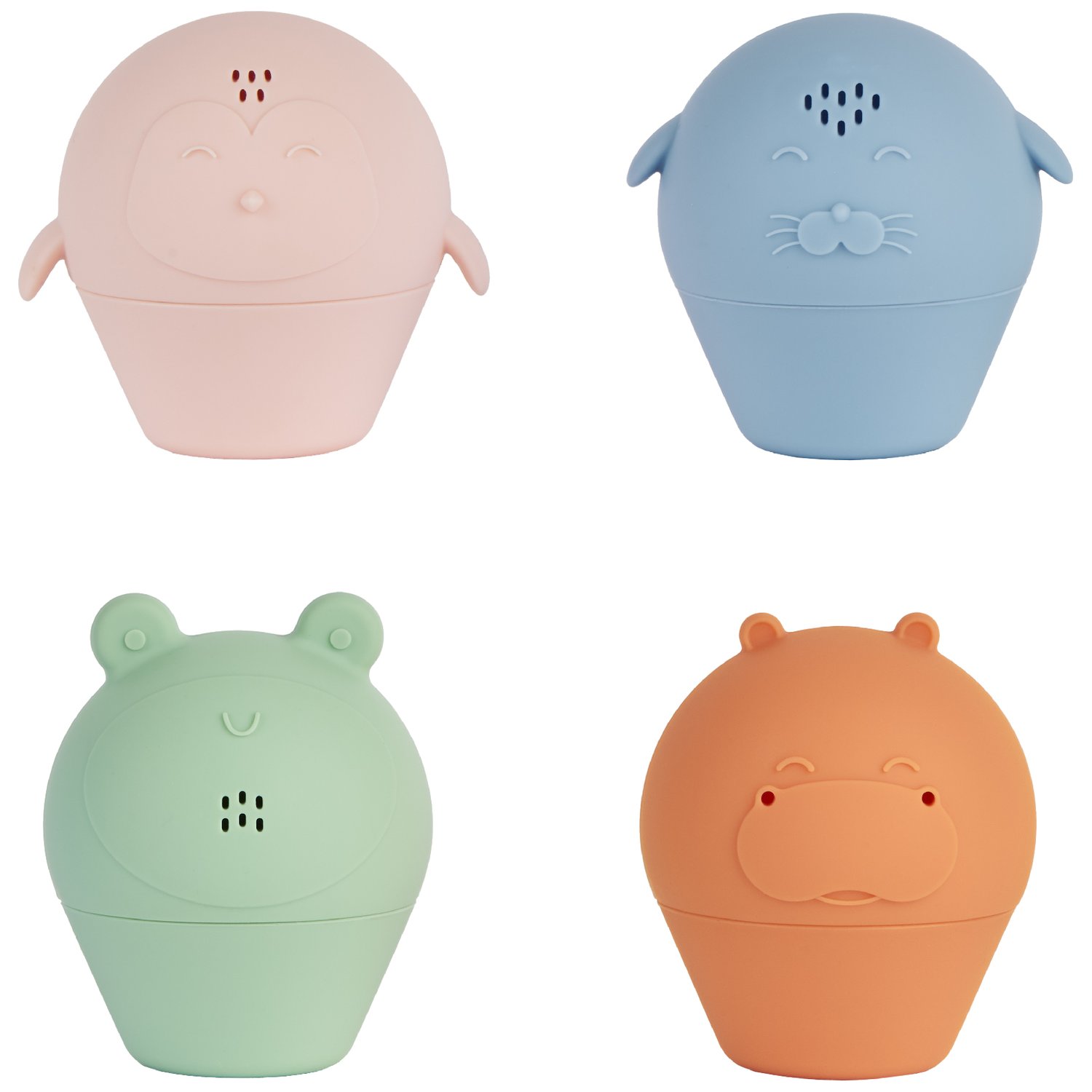 Lot de 4 aspergeurs de bain en silicone