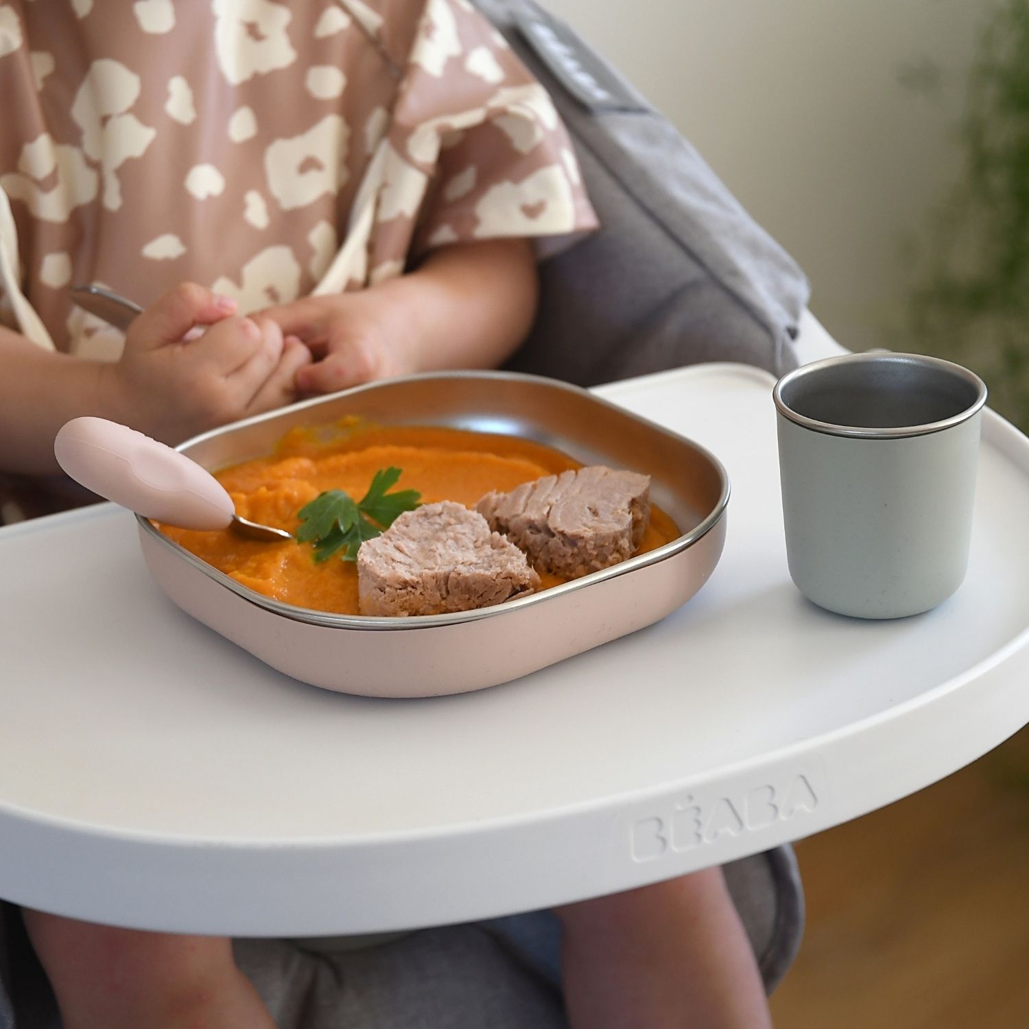 Coffret repas en Inox Barbe à papa (3 pièces) (Béaba) - Image 1