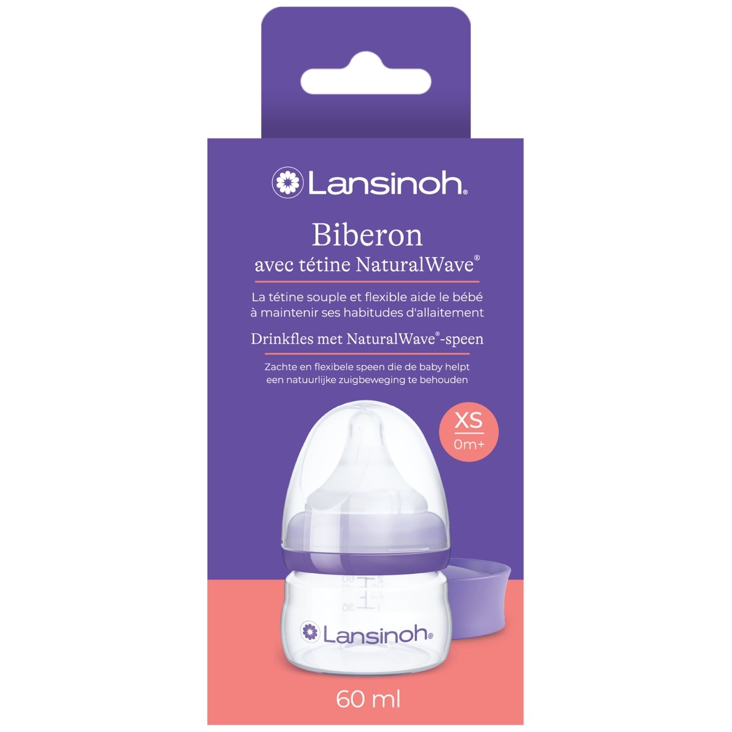 Biberon avec tétine NaturalWave (60 ml) (Lansinoh) - Image 5