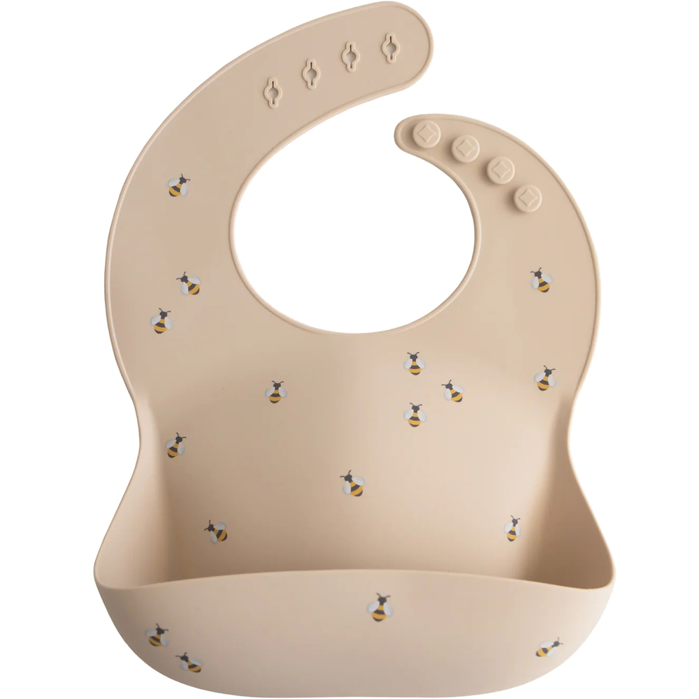 Bavoir à poche en silicone Bee (Mushie) - Image 1