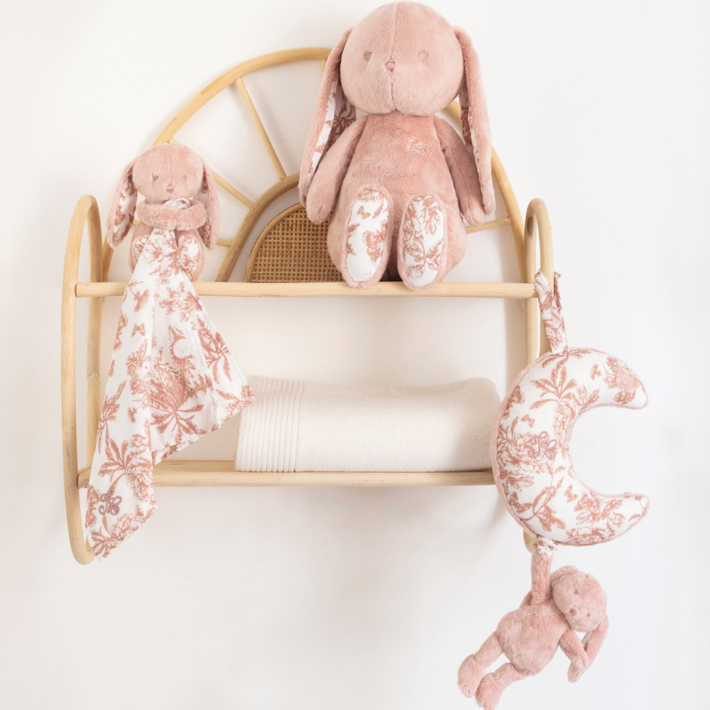 Peluche Augustin le lapin rose (25 cm) (Tartine et Chocolat) - Image 1