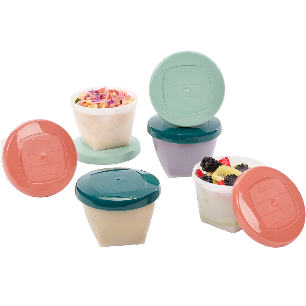 Lot de 6 pots de conservation babybols biosourcés (180ml) (Babymoov) - Image 1
