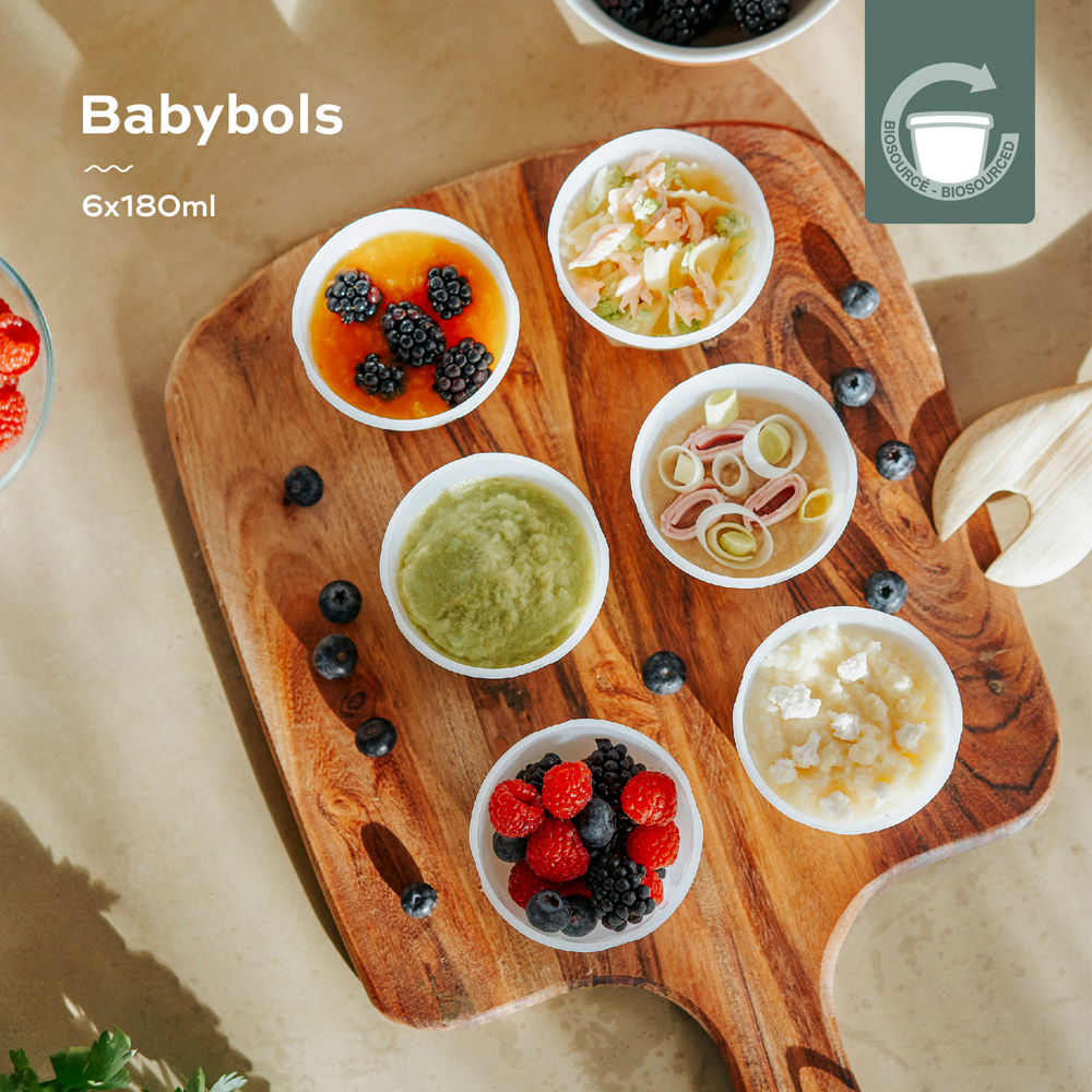 Lot de 6 pots de conservation babybols biosourcés (180ml) (Babymoov) - Image 2
