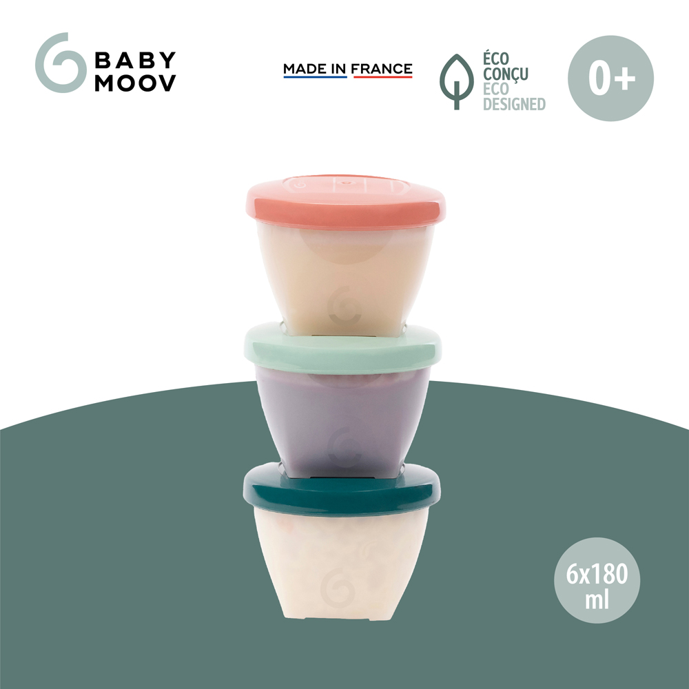 Lot de 6 pots de conservation babybols biosourcés (180ml) (Babymoov) - Image 4