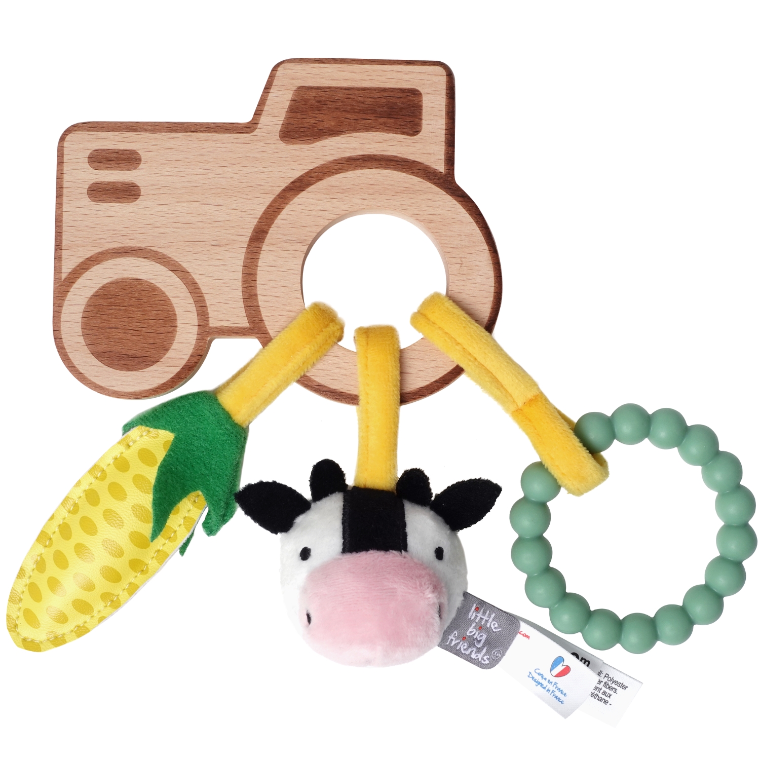 Little Big Friends - Hochet en bois Ferme