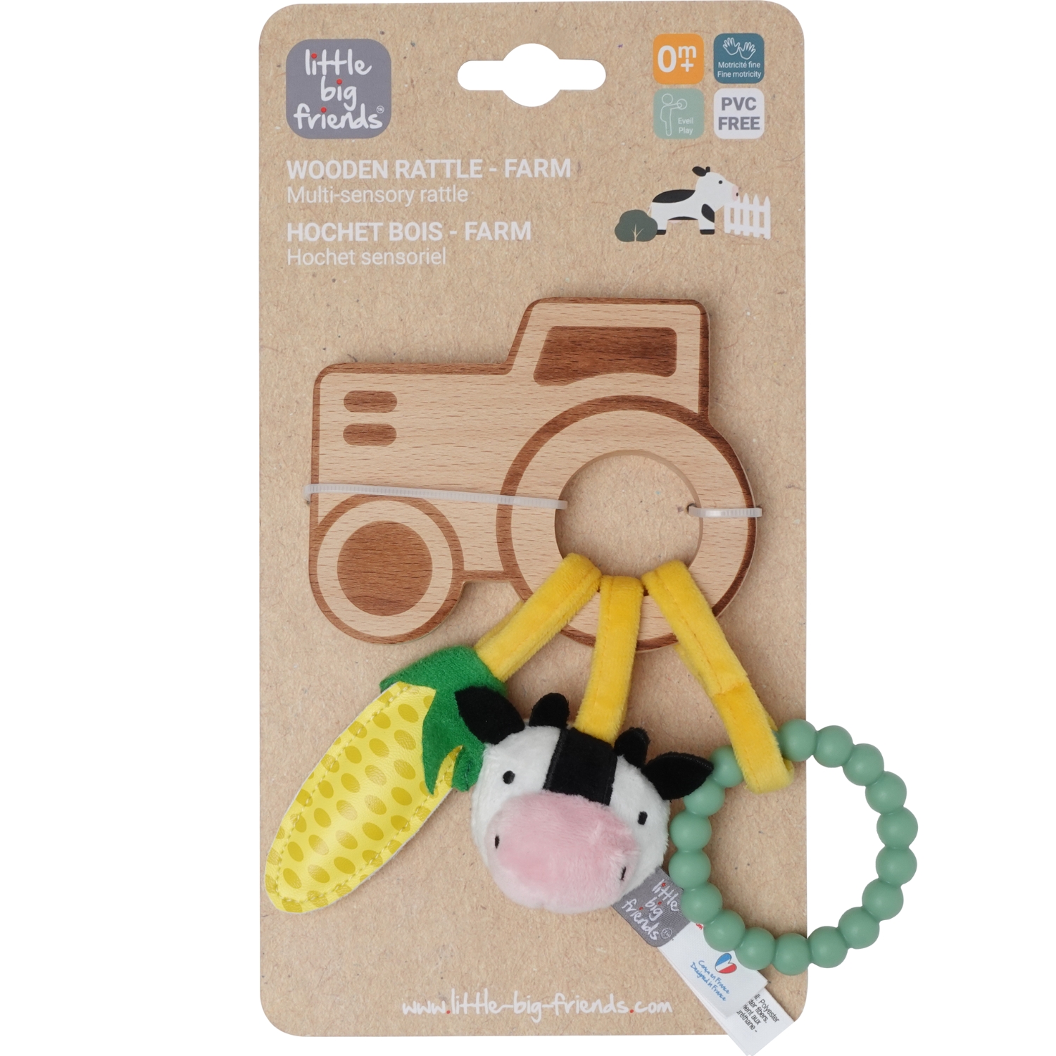 Hochet en bois Ferme (Little Big Friends) - Image 5
