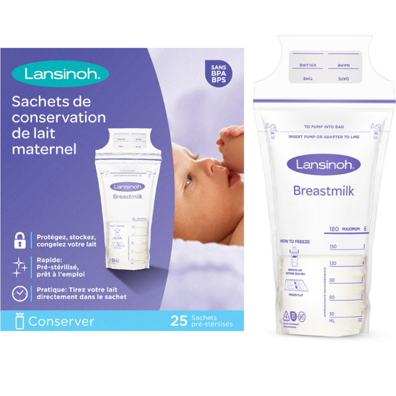 Sachets de conservation du lait maternel (25 sachets) (Lansinoh) - Image 6