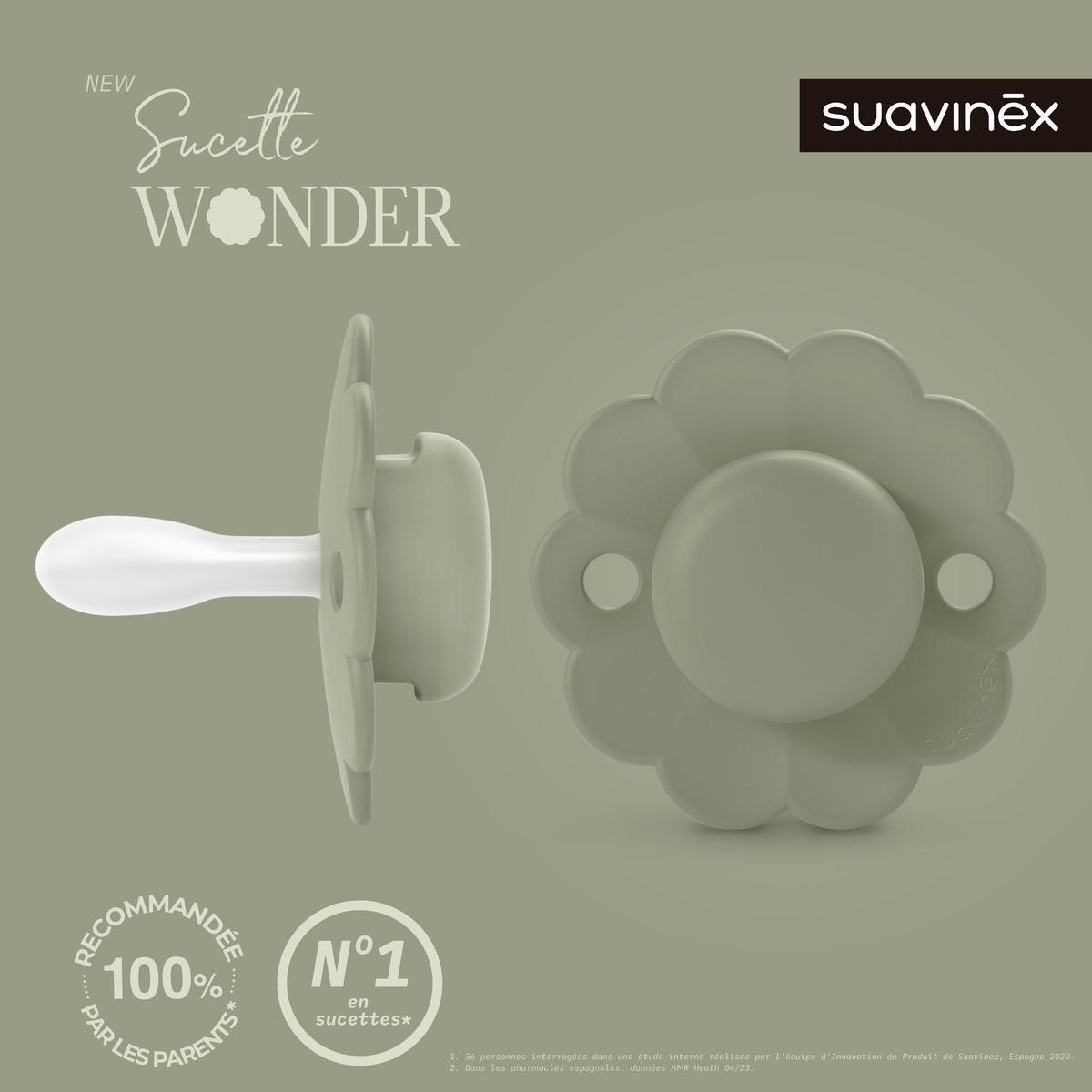 Sucette réversible SXPRO 6-18 mois Wonder Hedge Green (Suavinex) - Image 2