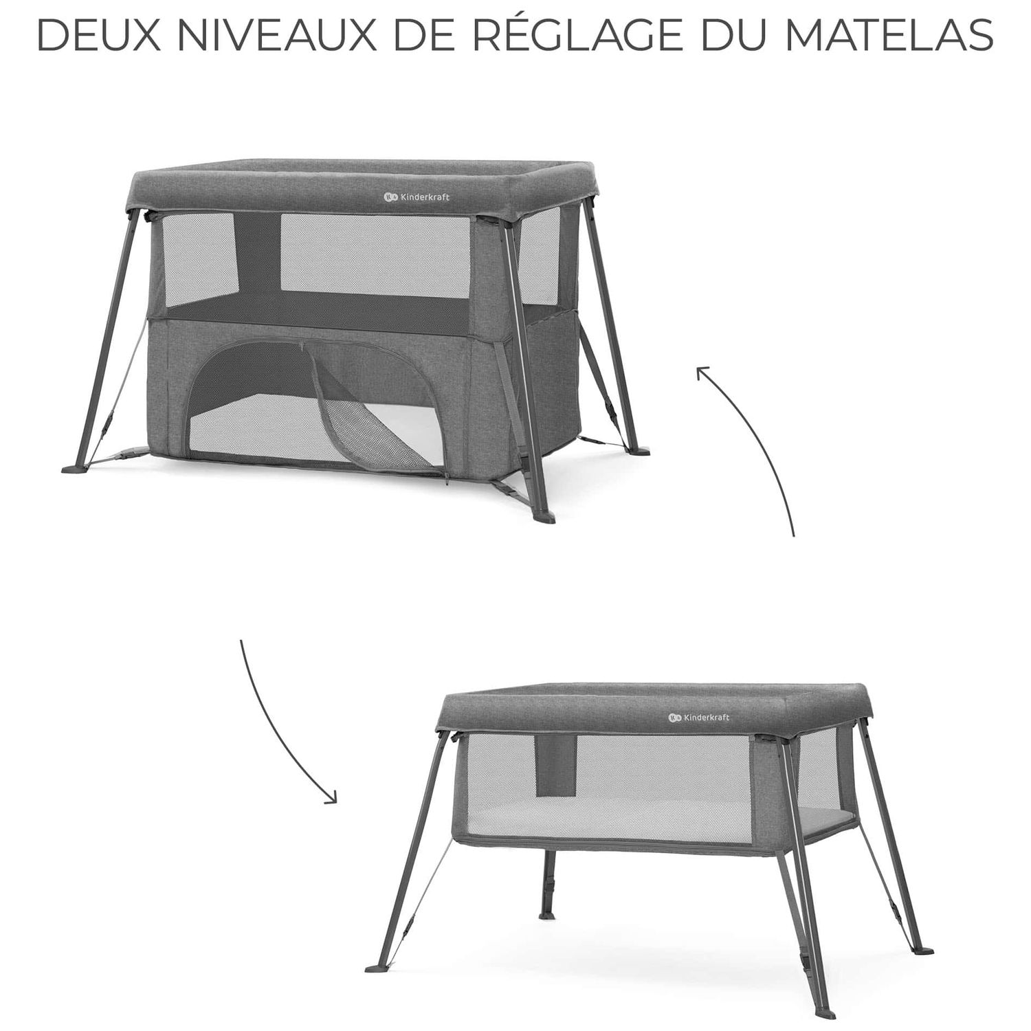 Lit bébé 3 en 1 Cami Grey (Kinderkraft) - Image 3