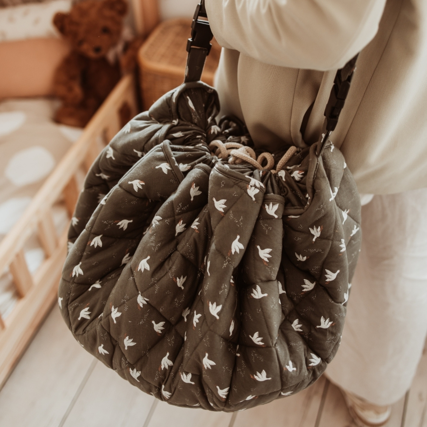 Tapis de jeu 2 en 1 Noomad Organic Soft Birds (Play&Go) - Image 4