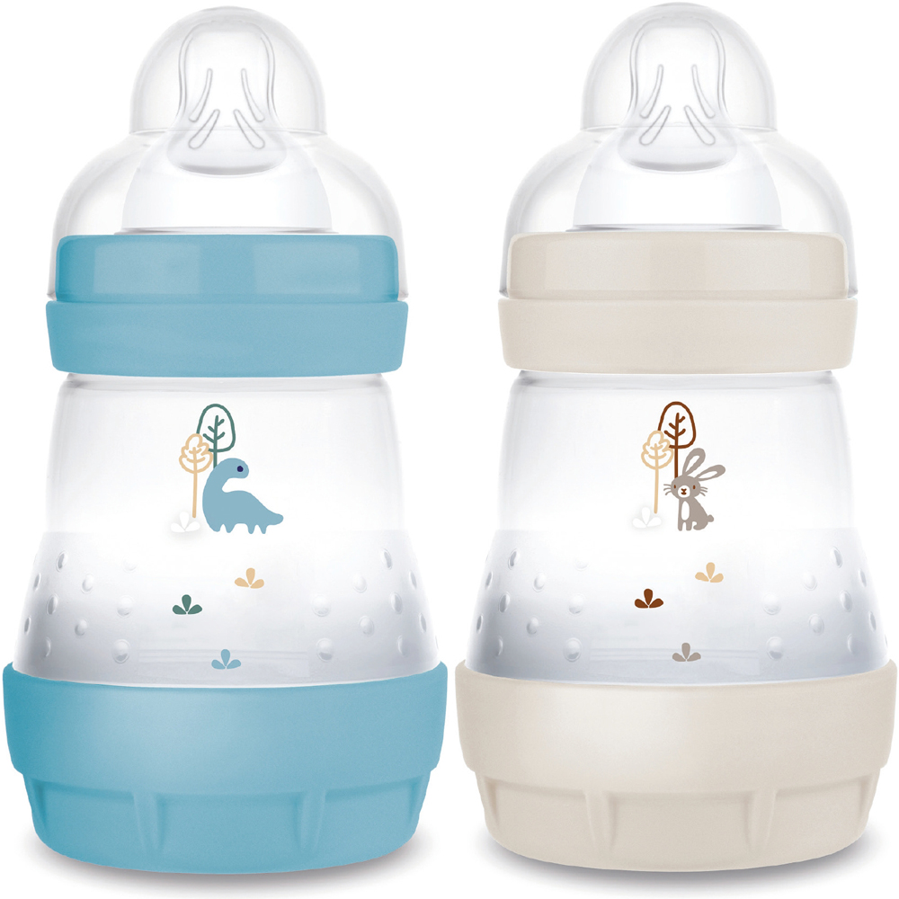 Mam - 2 biberons Easy Start anti-colique 160ml Océan+Sable Tétine débit 1