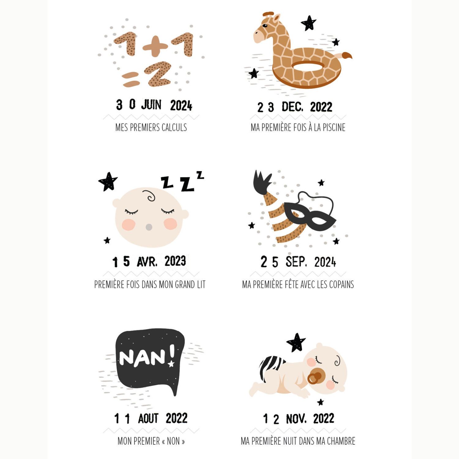 Affiche Mes Premières Fois Originale maman et papa (40 x 50 cm) (Les Petites Dates) - Image 5