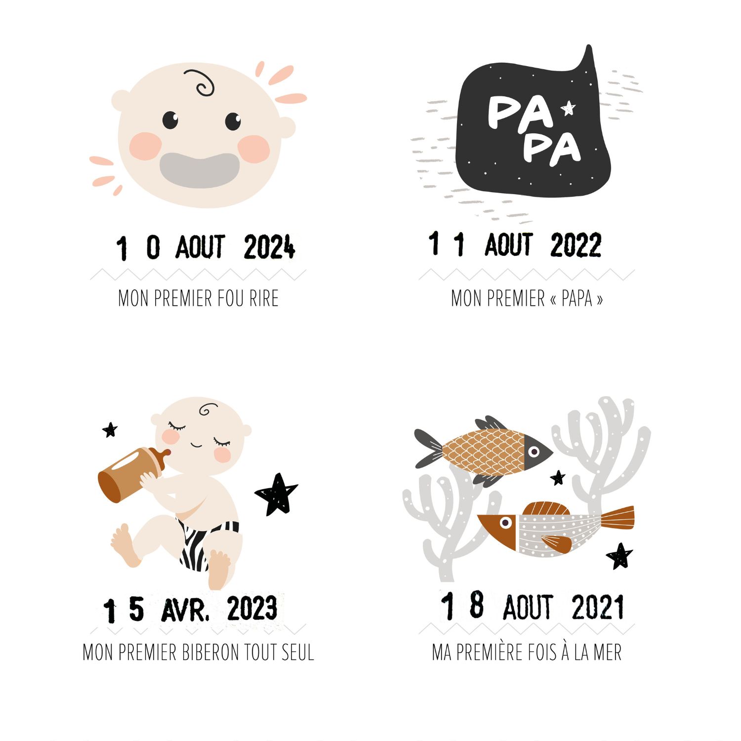 Affiche Mes Premières Fois Originale maman et papa (40 x 50 cm) (Les Petites Dates) - Image 6