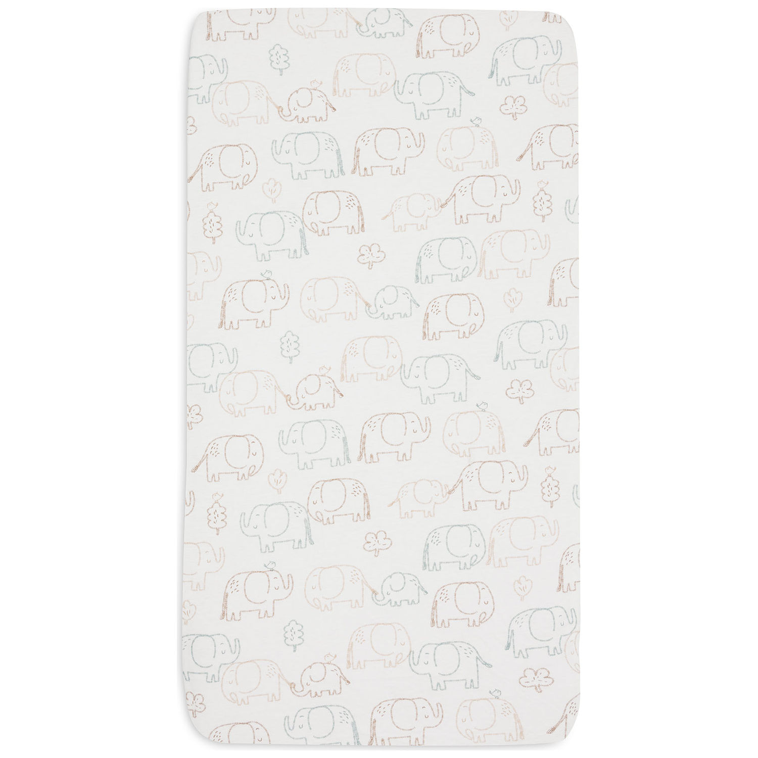 Drap housse en jersey Elephant Tales (60 x 120 cm) (Jollein) - Image 4