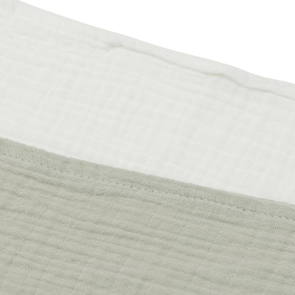 Lot de 4 langes en coton Olive Green-Ivory (70 x 70 cm) (Jollein) - Image 9