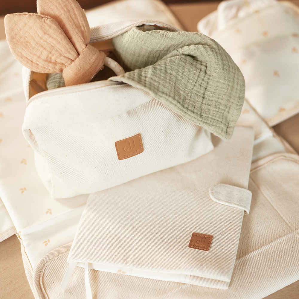 Lot de 4 langes en coton Olive Green-Ivory (70 x 70 cm) (Jollein) - Image 4