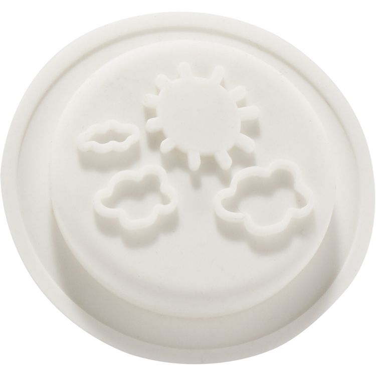 Lot de 2 opercules en silicone pour biberon nuages & amour (Le biberon français) - Image 2