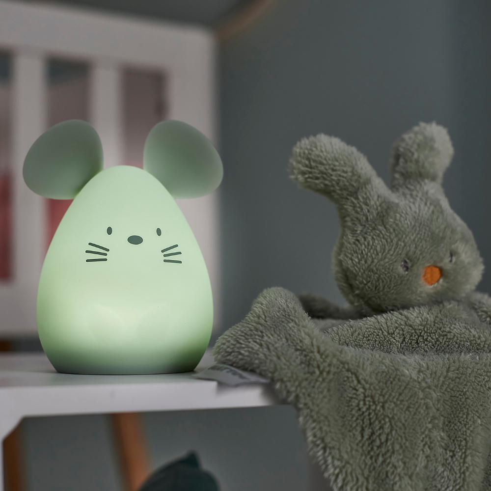 Veilleuse en silicone souris verte (12 cm) (Nattou) - Image 2