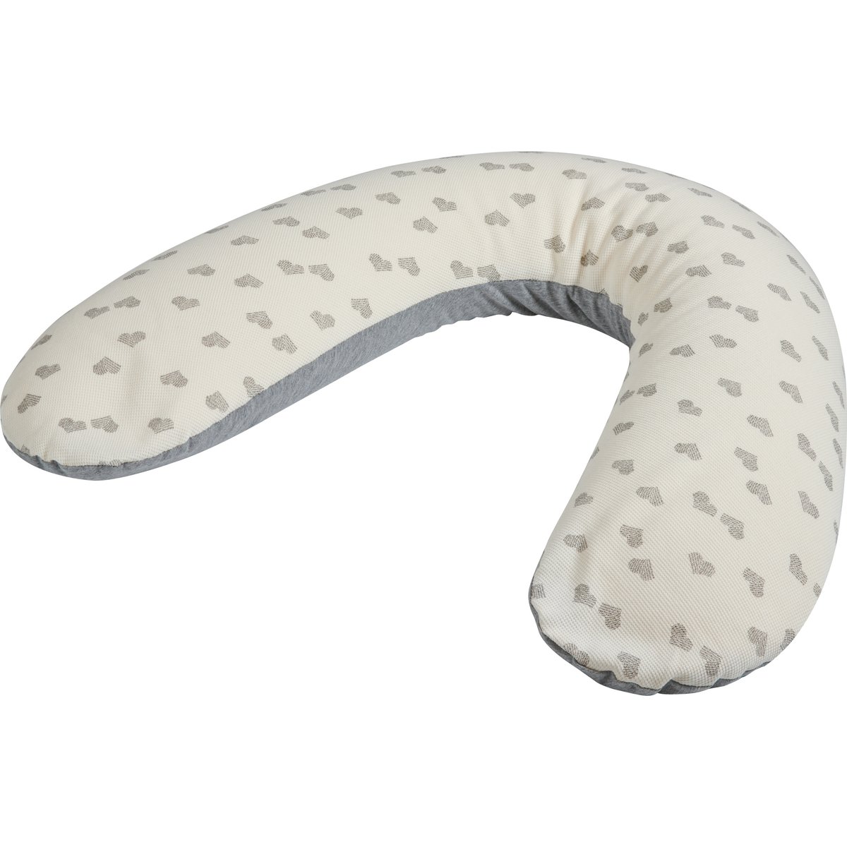 Coussin de maternité Jersey cœurs-gris (Candide) - Image 1