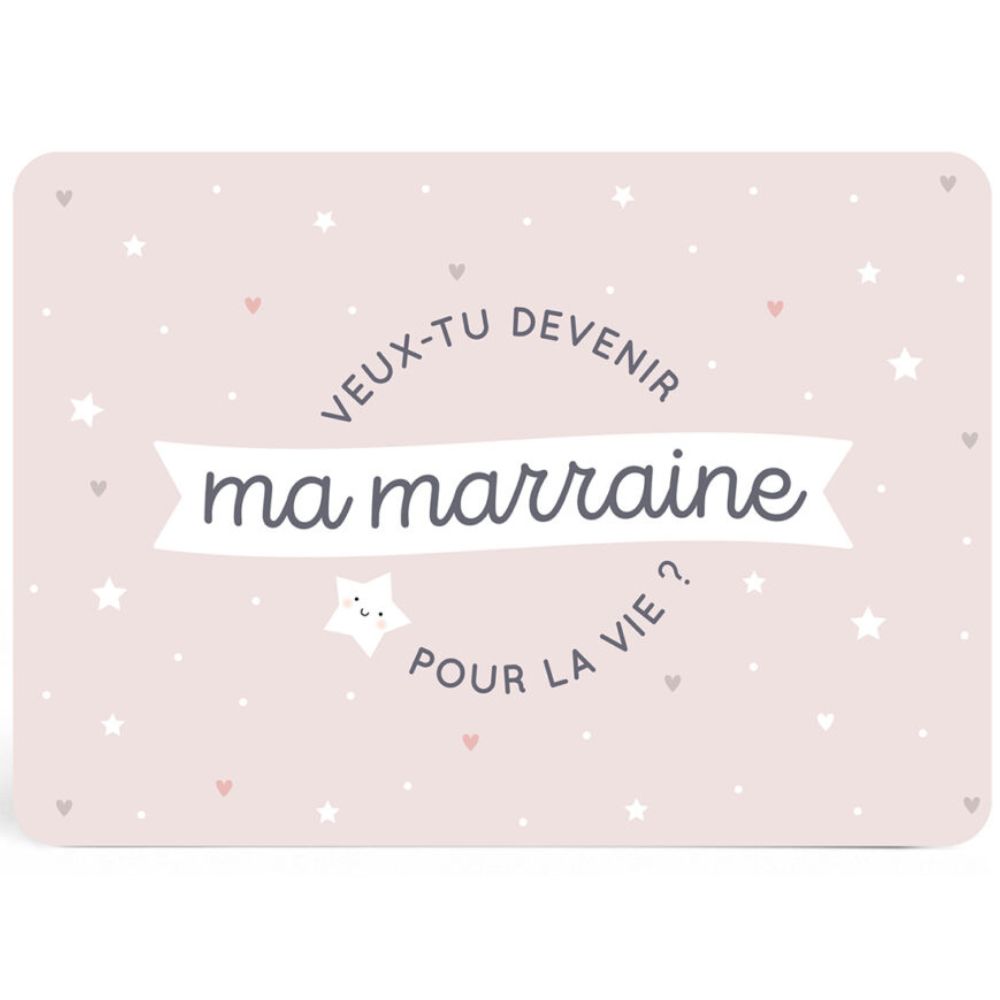 Carte demande Veux-tu devenir ma marraine (Zü) - Image 1