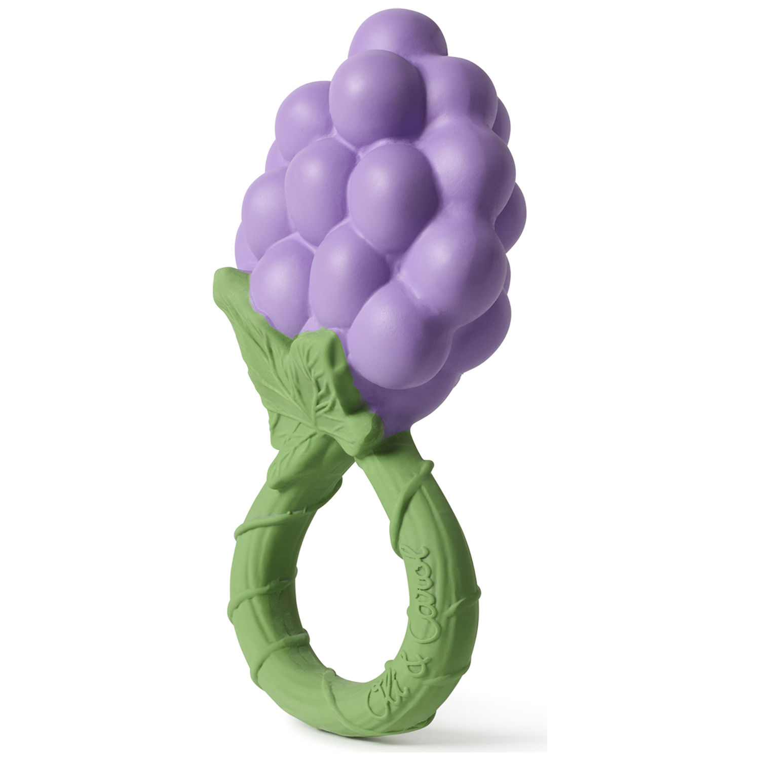 Hochet anneau de dentition 2 en 1 grappe de raisin (Oli and Carol) - Image 1