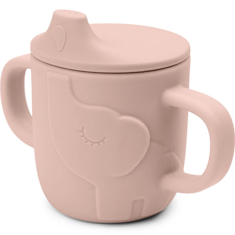 Tasse à bec en silicone Peekaboo Elphee Rose (Done by deer) - Image 1