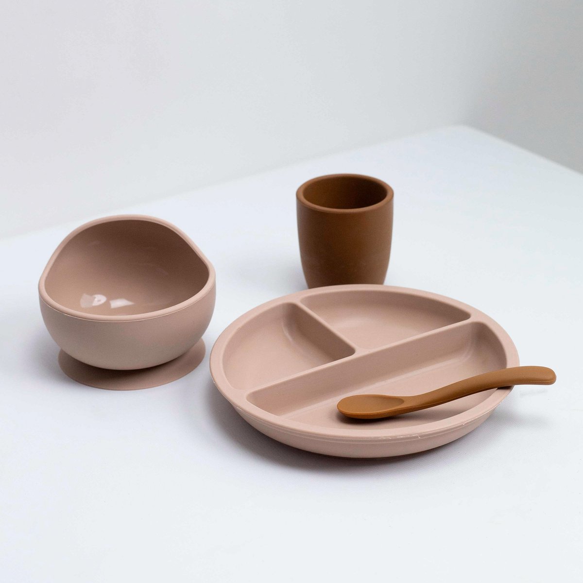 Coffret repas en silicone Sable-Caramel (4 pièces) (Trois Kilos Sept) - Image 4