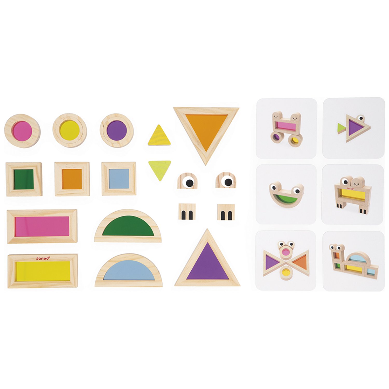 Jeu sensoriel Blocs translucides (18 pièces) (Janod) - Image 4