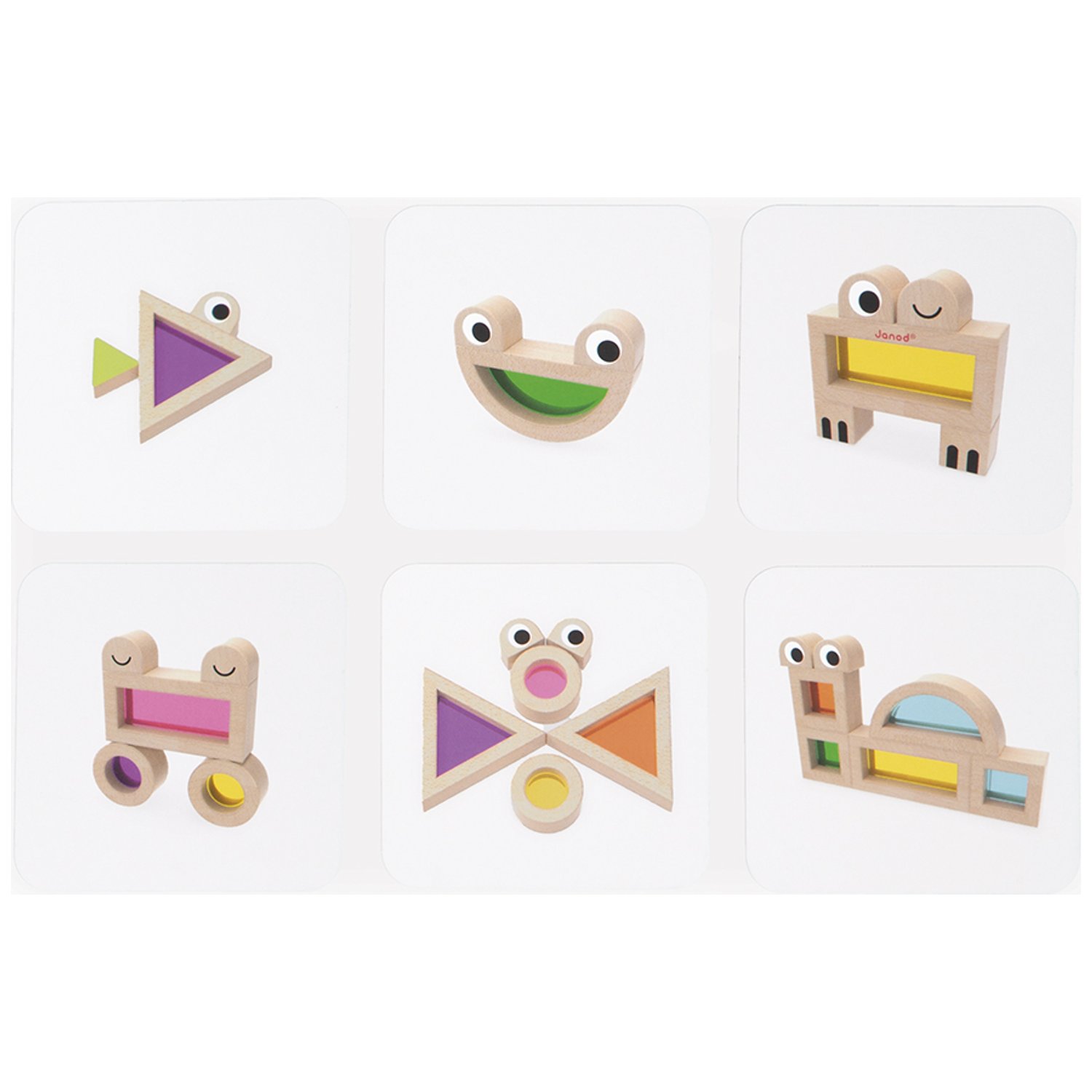 Jeu sensoriel Blocs translucides (18 pièces) (Janod) - Image 5