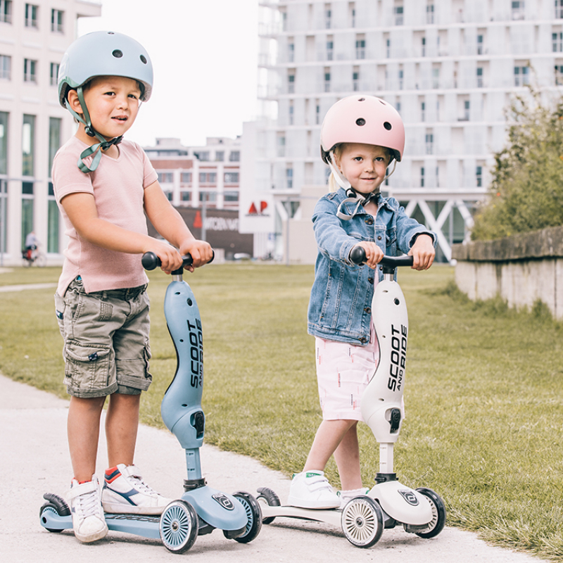Casque pour porteur évolutif Highwaykick 1 bleu acier (1-3 ans) (Scoot And Ride) - Image 1