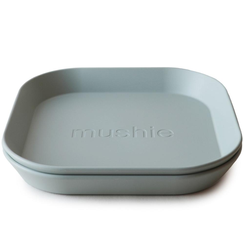 Lot de 2 assiettes carrées Sage (Mushie) - Image 1