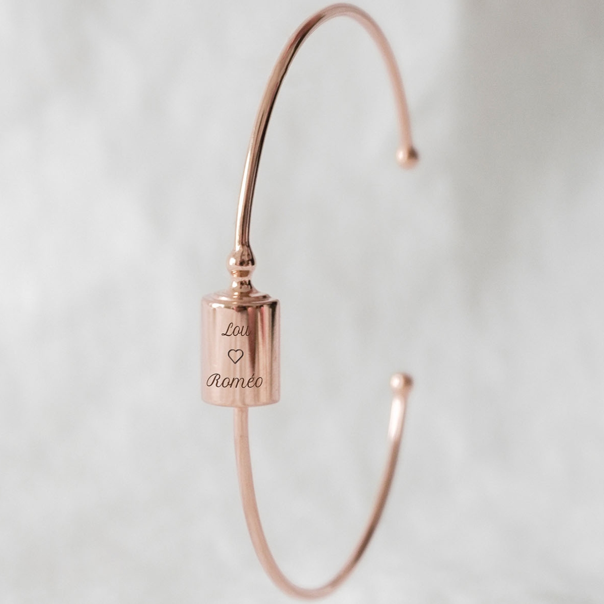 Mon Petit Poids - Jonc Mon Petit Poids personnalisable (plaqué or rose)