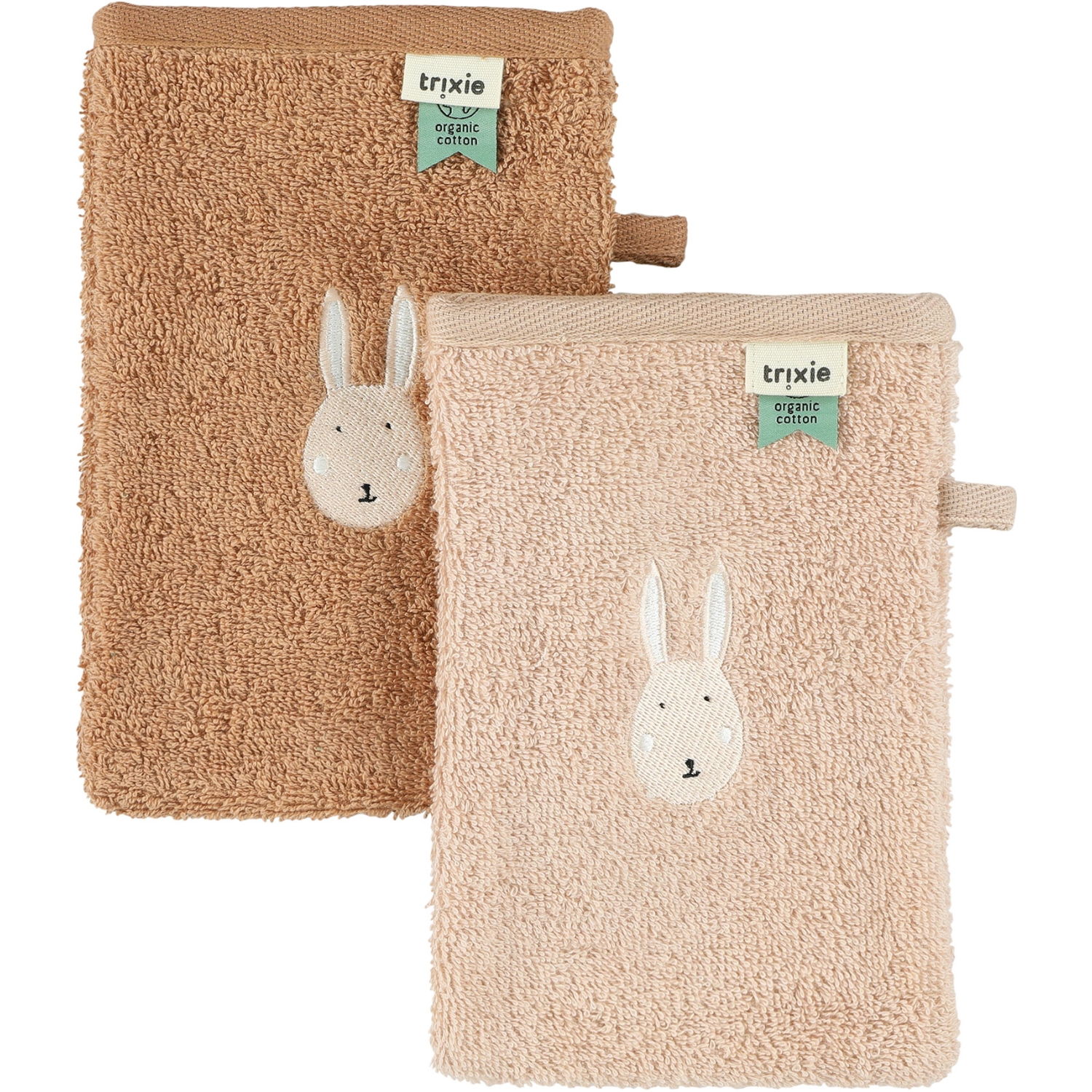 Trixie Baby - Lot de 2 Gants de Toilette Aura - Rabbit