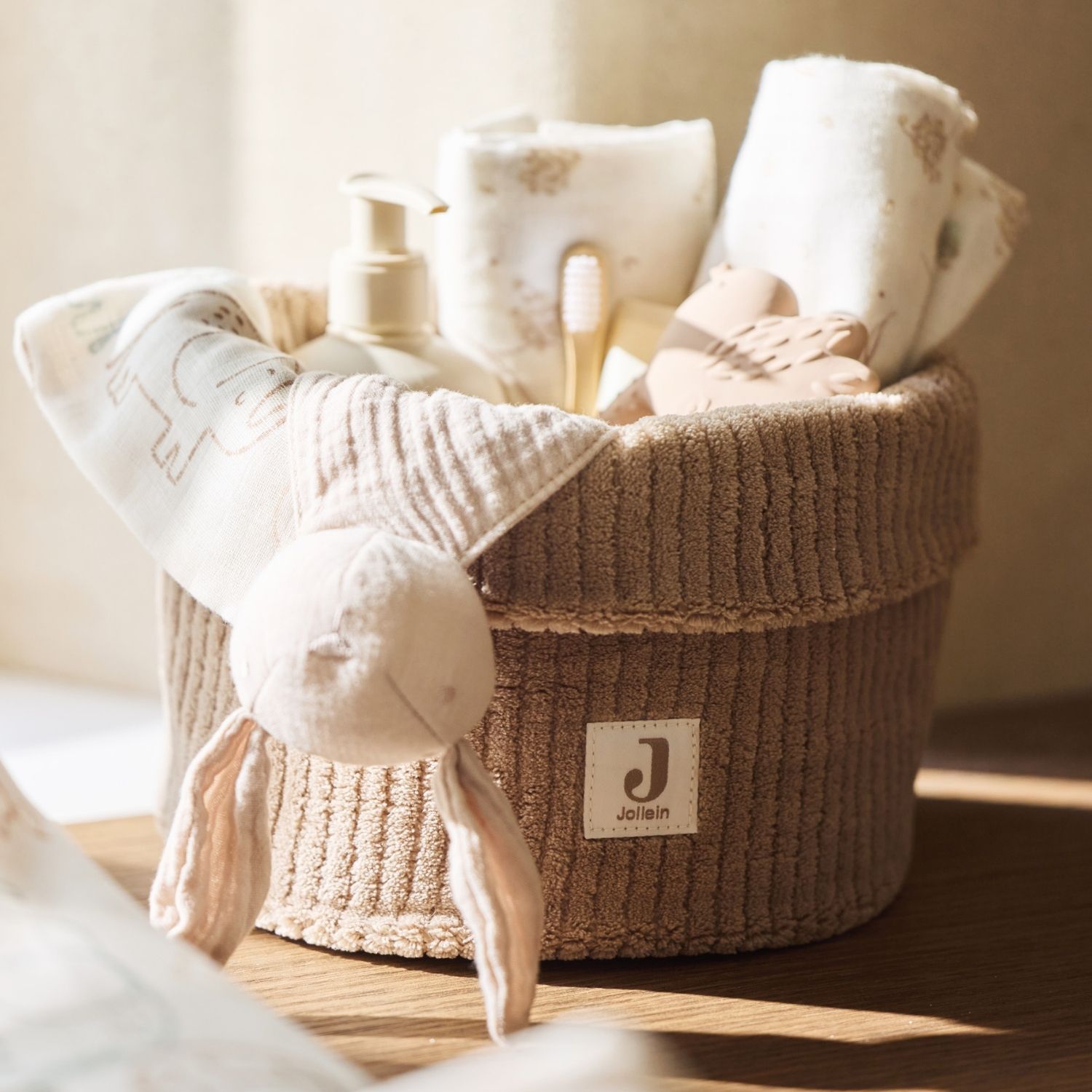 Panier de rangement Cloudy Rib Milky Coffee (14 x 18 cm) (Jollein) - Image 2