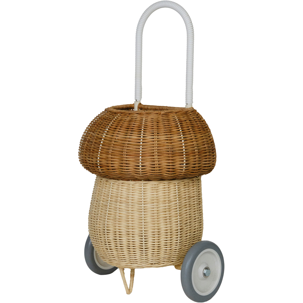 Chariot en rotin Mushroom Natural (Olli Ella) - Image 2