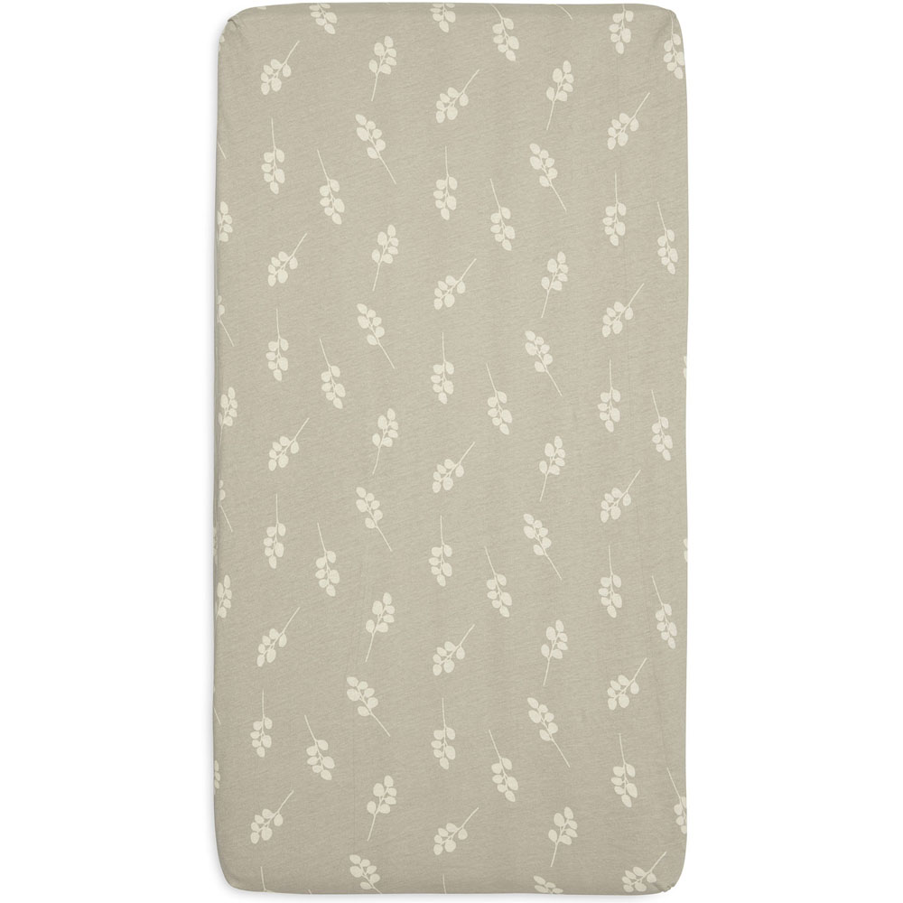 Drap housse en jersey Twig Olive Green (40 x 80 cm) (Jollein) - Image 2