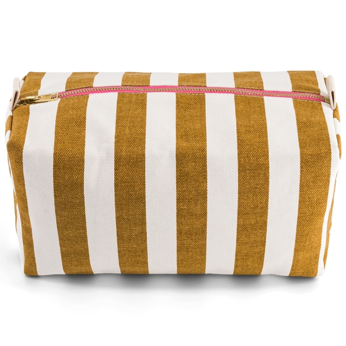 Trousse de toilette Vic rayée écru-caramel (Rose in April) - Image 1