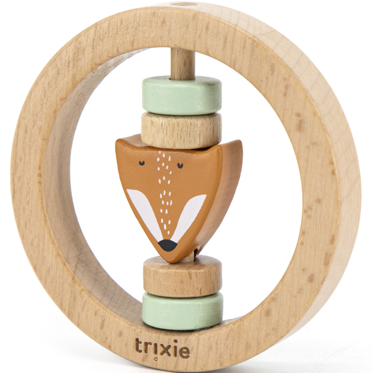 Hochet en bois rond Mr. Fox (Trixie) - Couverture