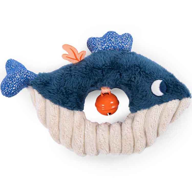 Moulin Roty - Hochet grelot baleine Les aventures de Paulie