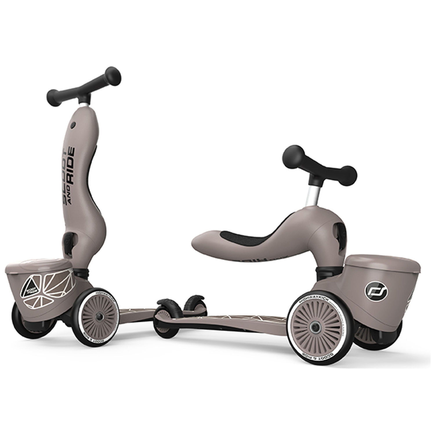Porteur évolutif en Highwaykick 1 Lifestyle Brown Lines (Scoot and ride) - Couverture
