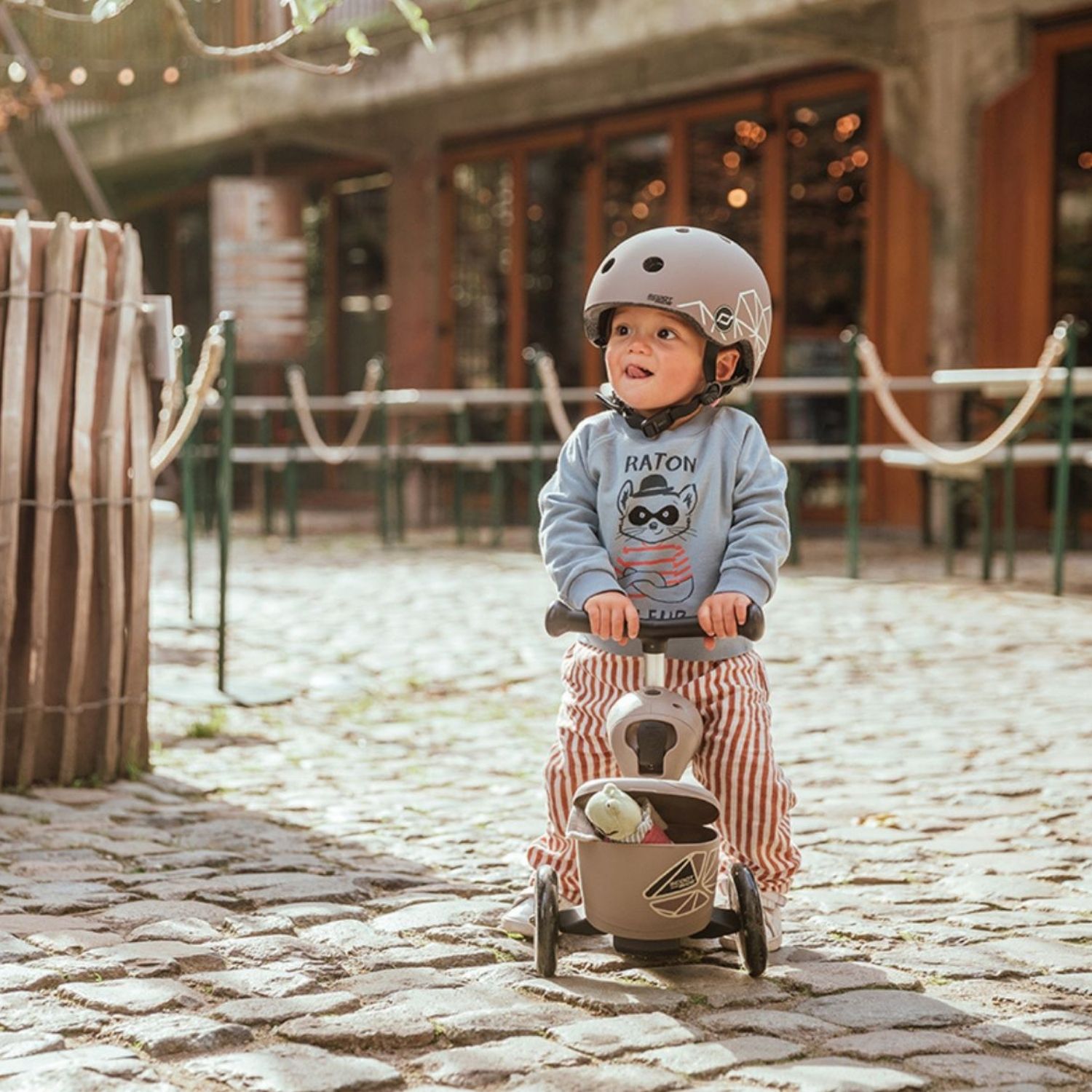 Porteur évolutif en Highwaykick 1 Lifestyle Brown Lines (Scoot and ride) - Image 1